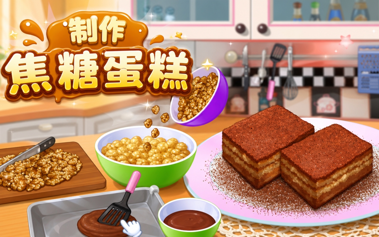 制作焦糖蛋糕