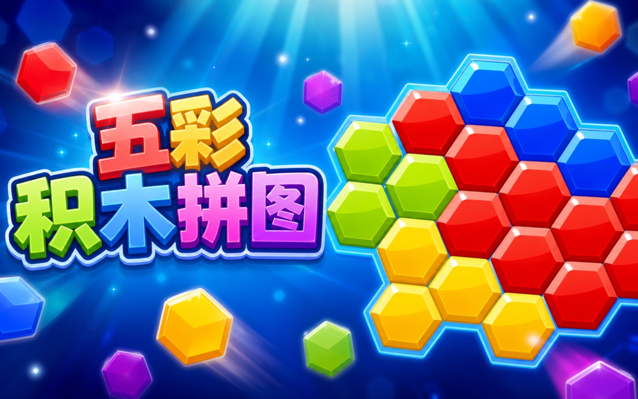 五彩积木拼图