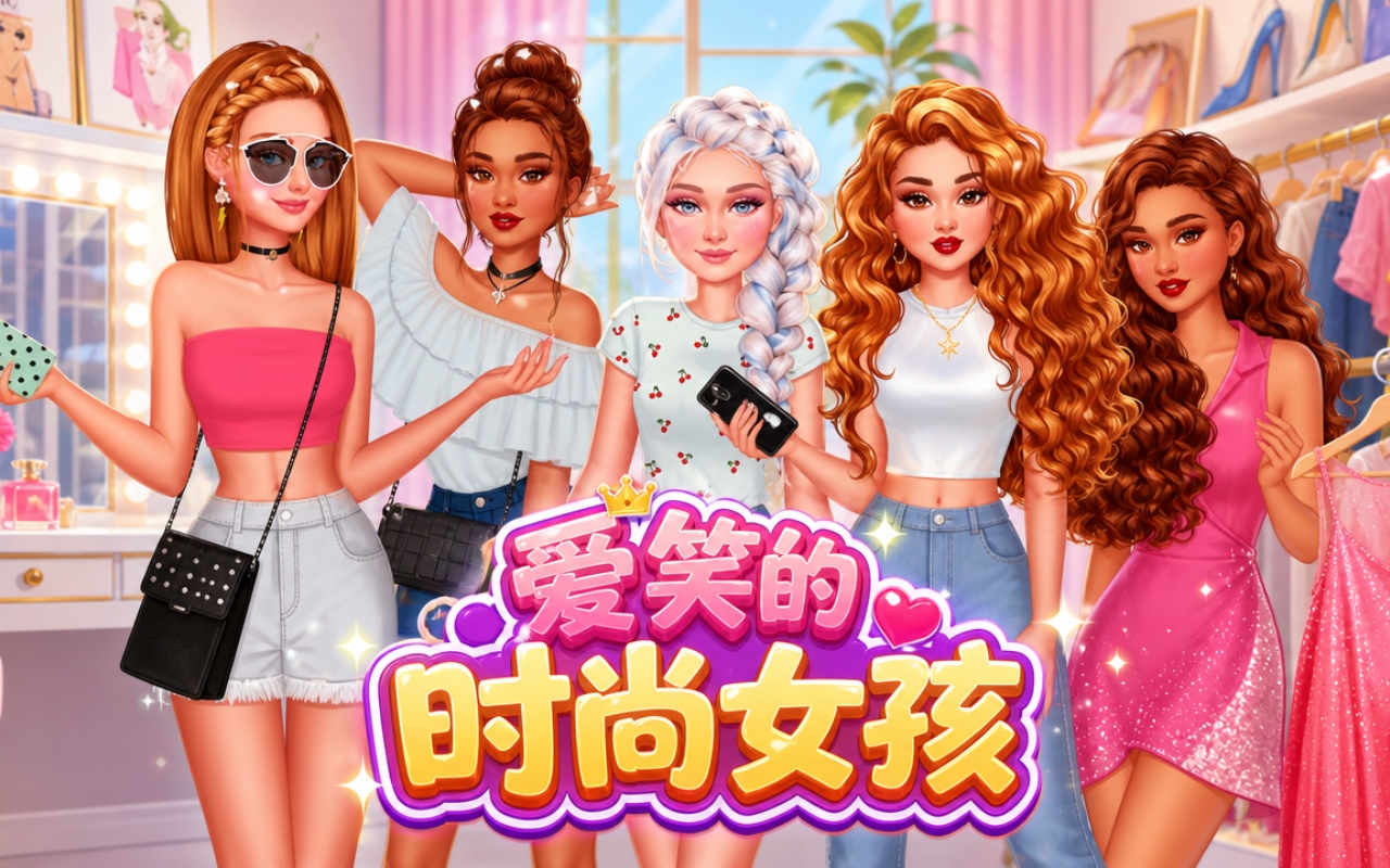 爱笑的时尚女孩