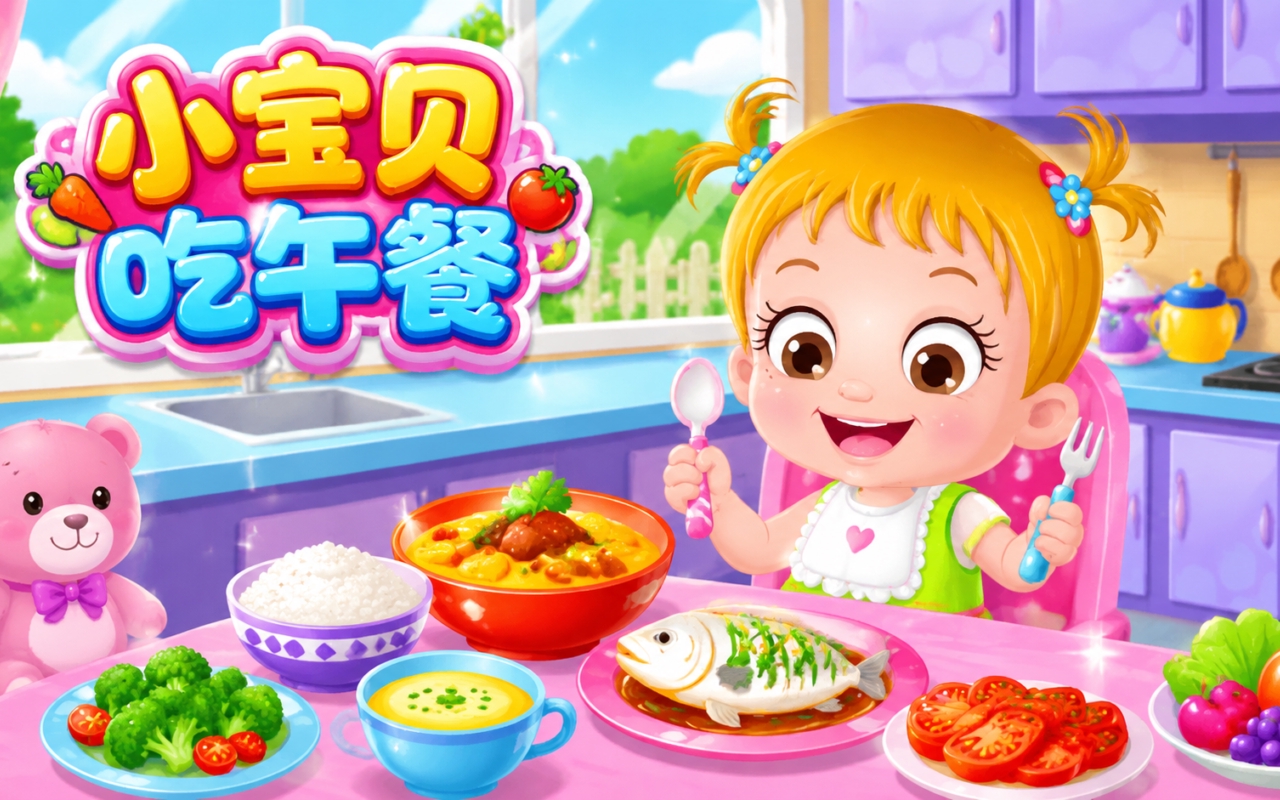 小宝贝吃午餐