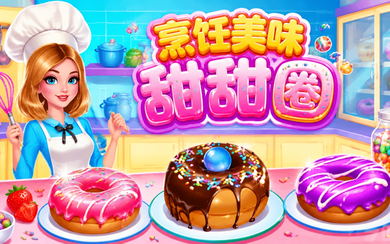 烹饪美味甜甜圈