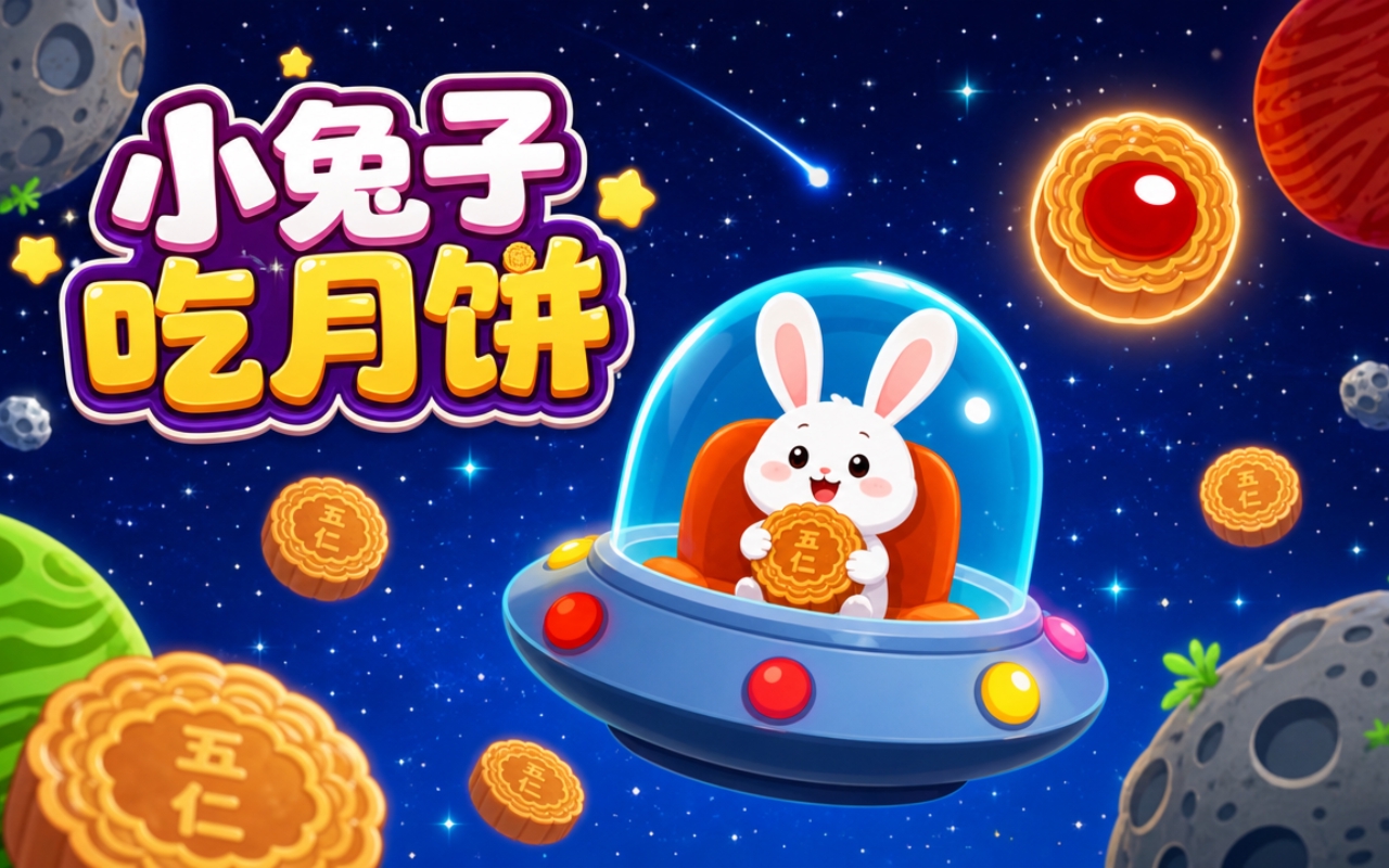 小兔子吃月饼