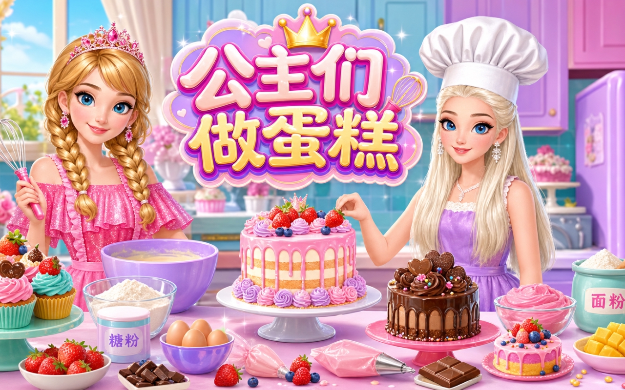 公主们做蛋糕