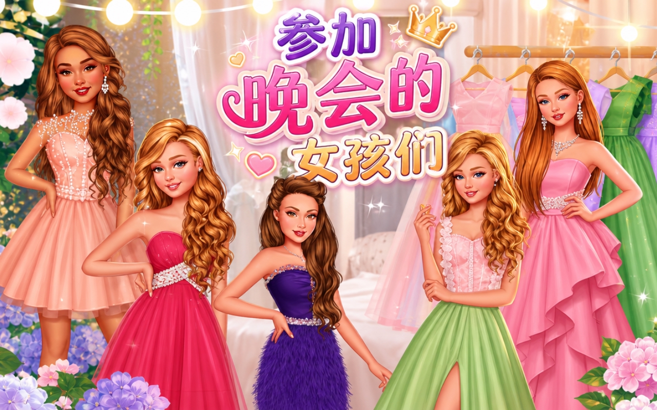 参加晚会的女孩们