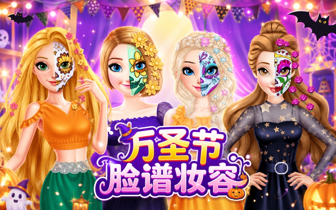 万圣节脸谱妆容