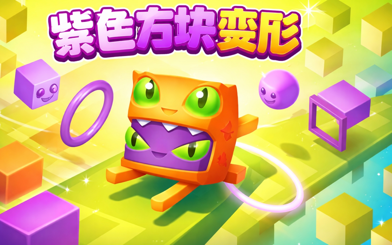紫色方块变形