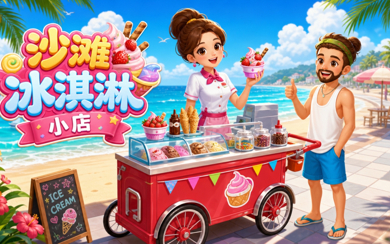 沙滩冰淇淋小店