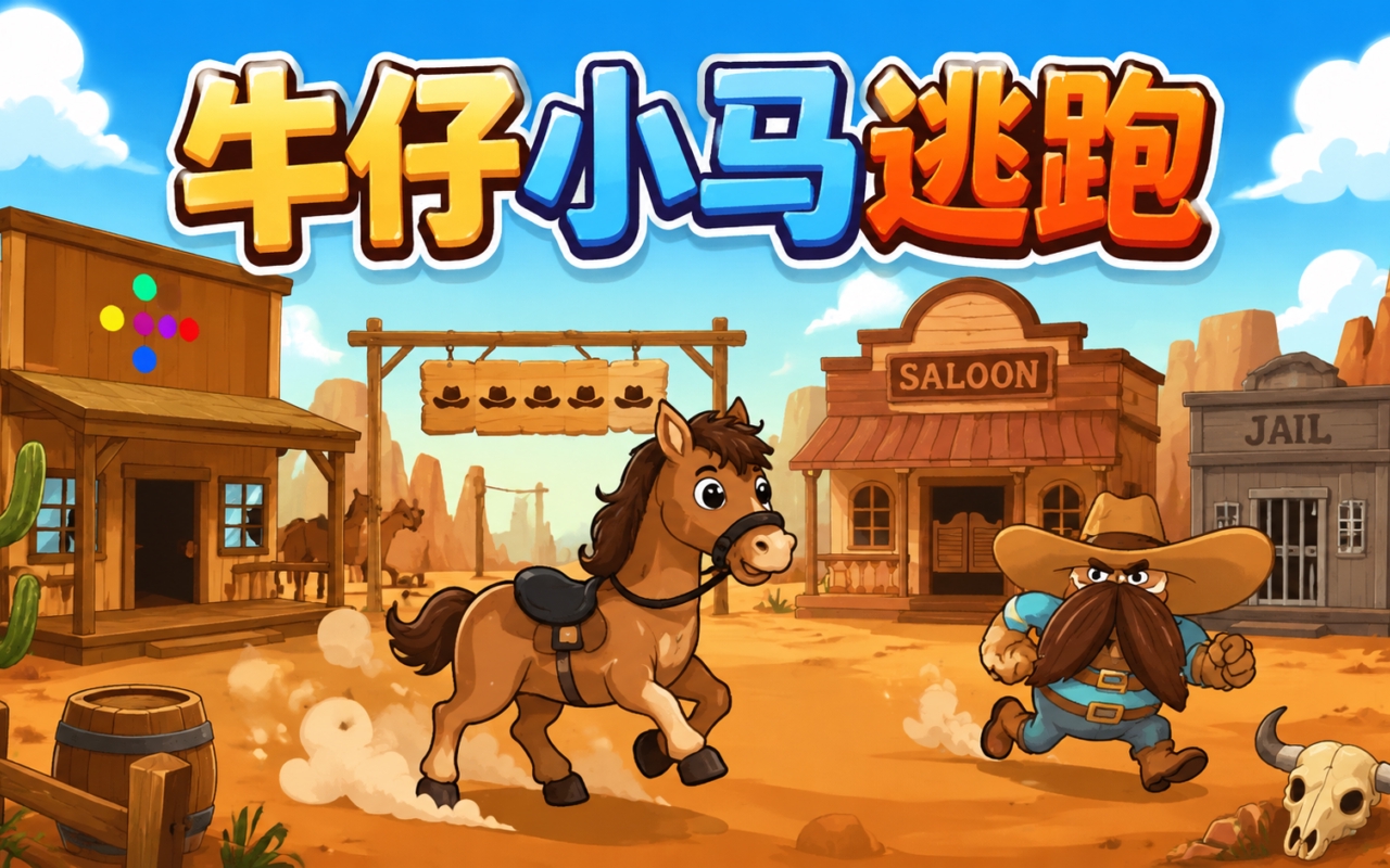 牛仔小马逃跑