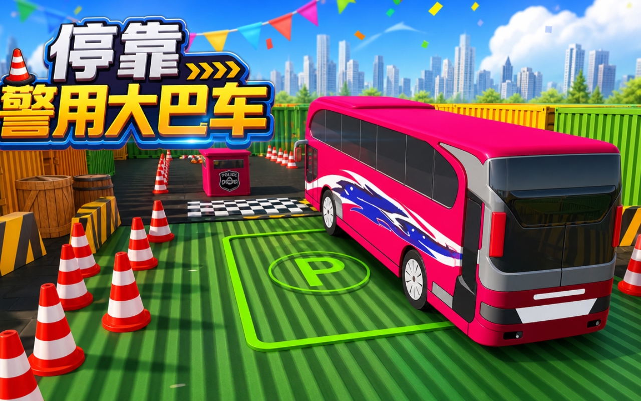 停靠警用大巴车