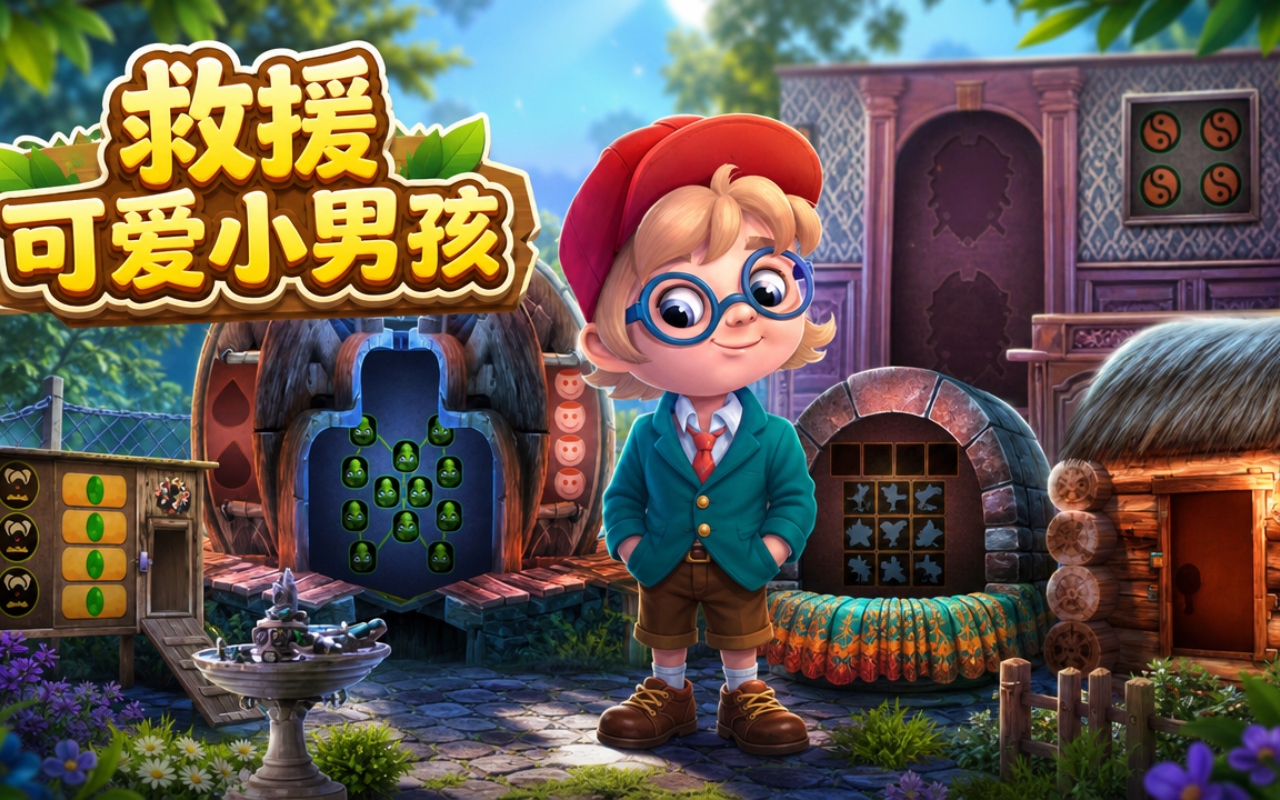 救援可爱小男孩