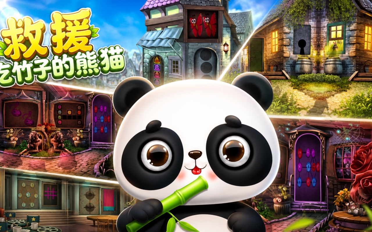 救援吃竹子的熊猫