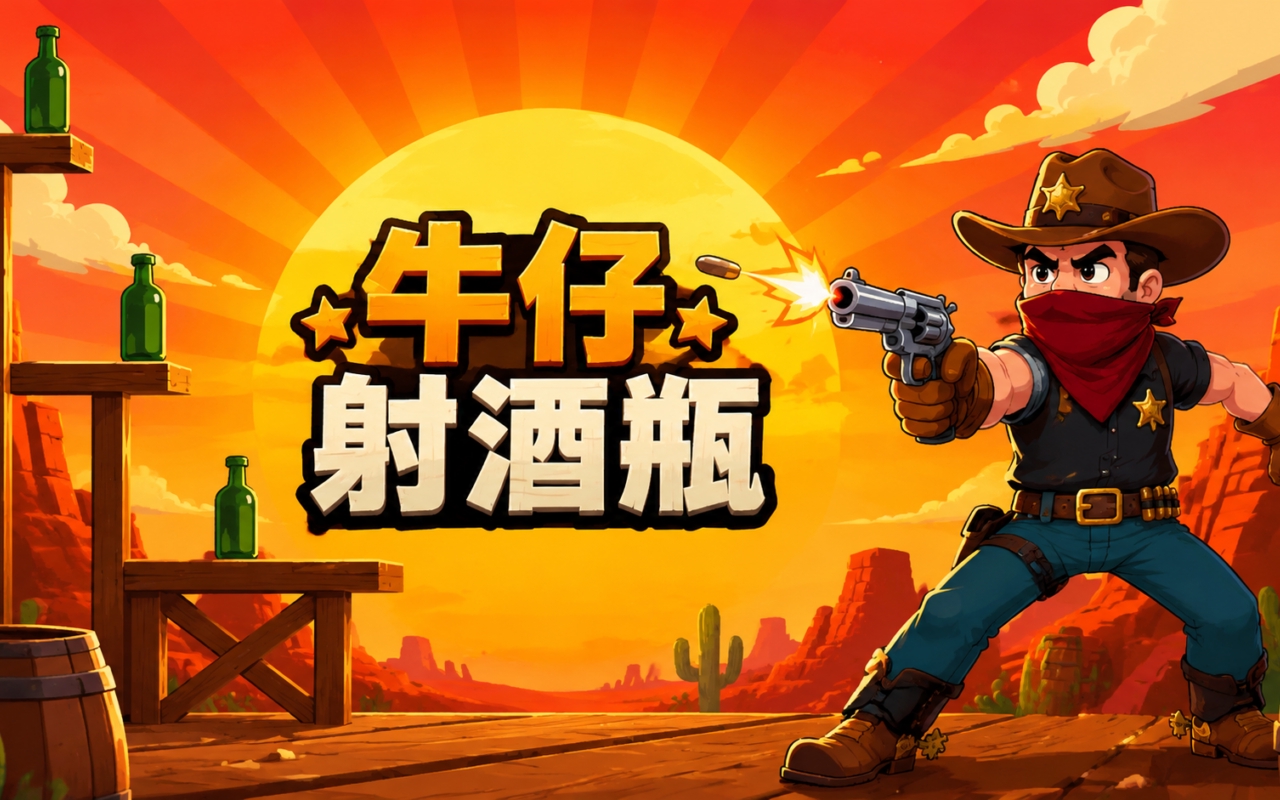 牛仔射酒瓶