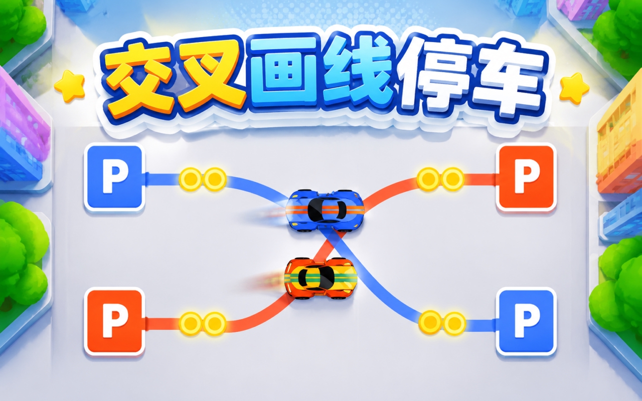 交叉画线停车