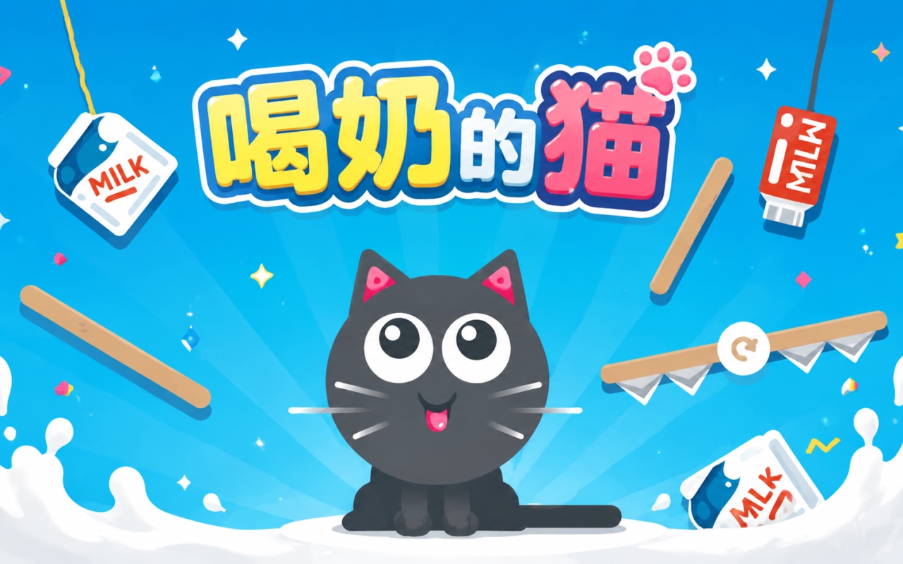喝奶的猫