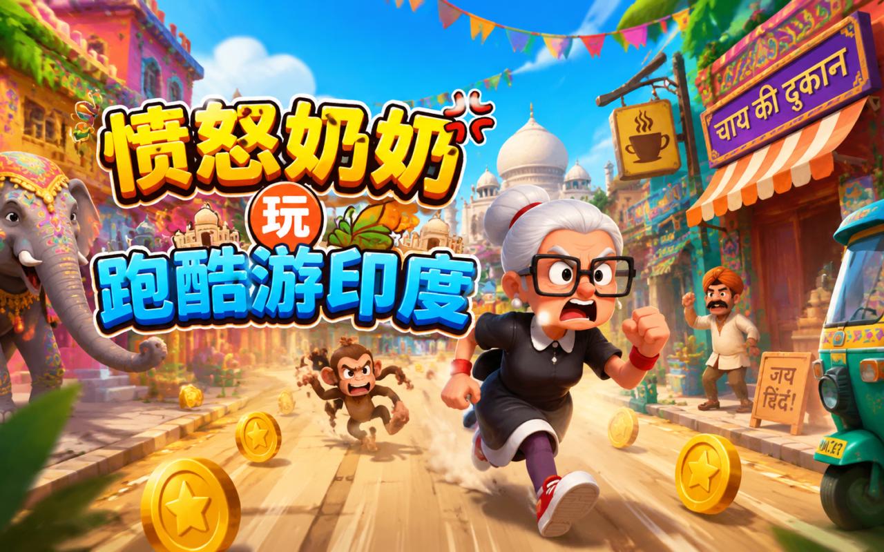 愤怒奶奶玩跑酷游印度