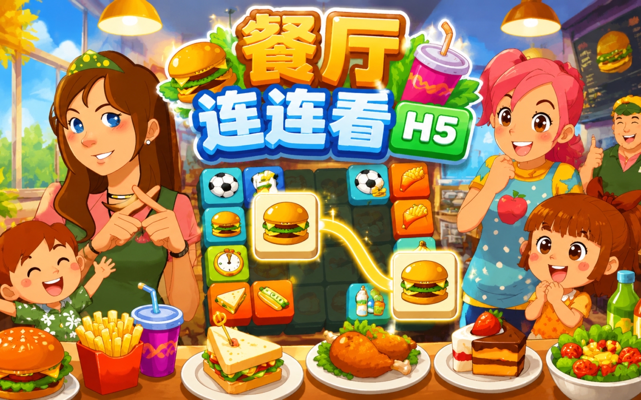 餐厅连连看H5