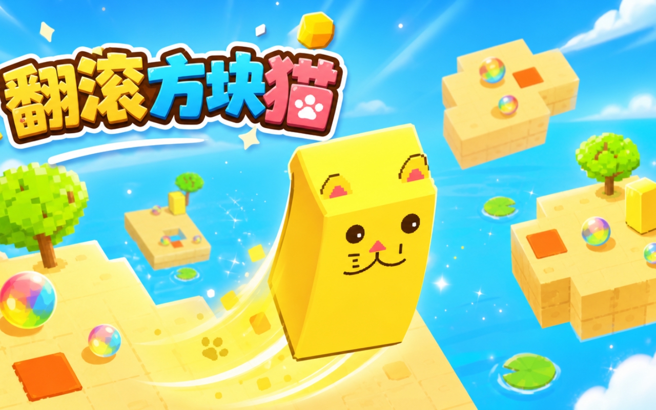 翻滚方块猫