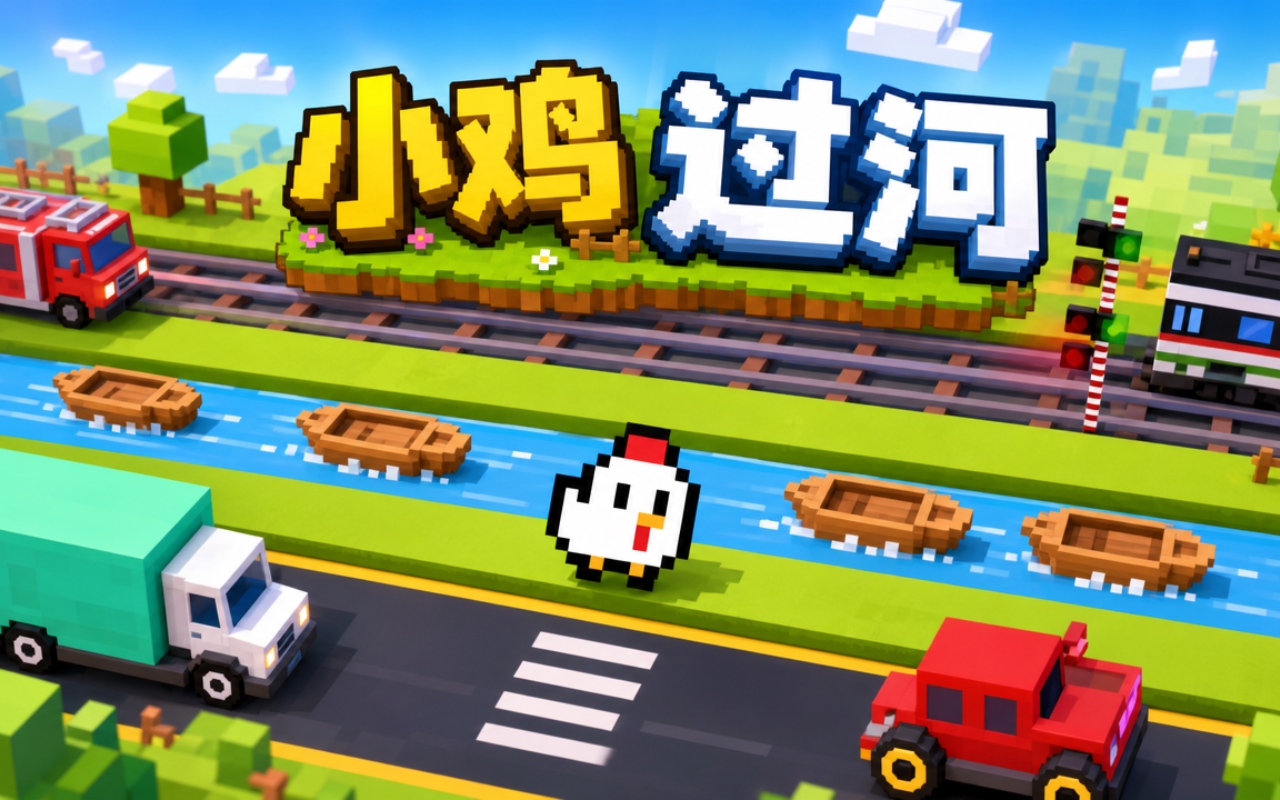 小鸡过河