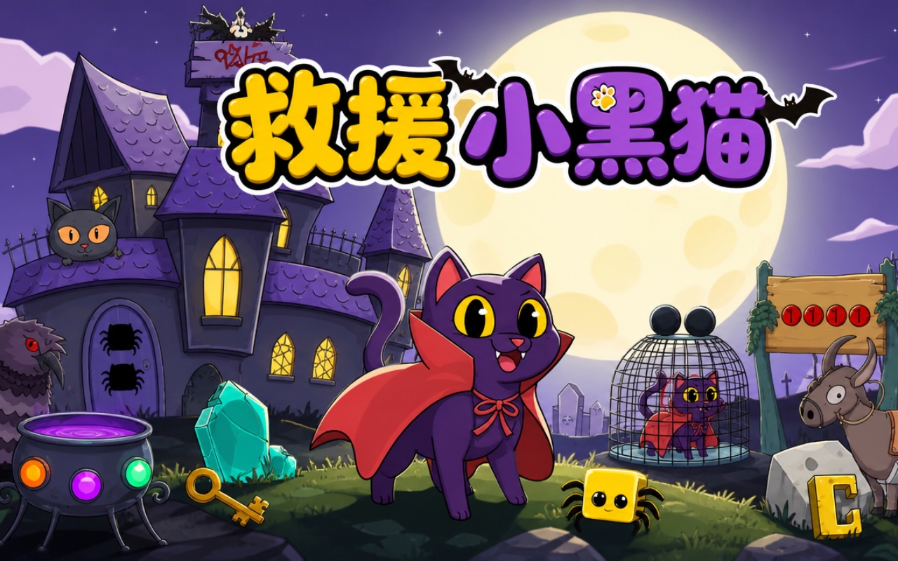 救援小黑猫