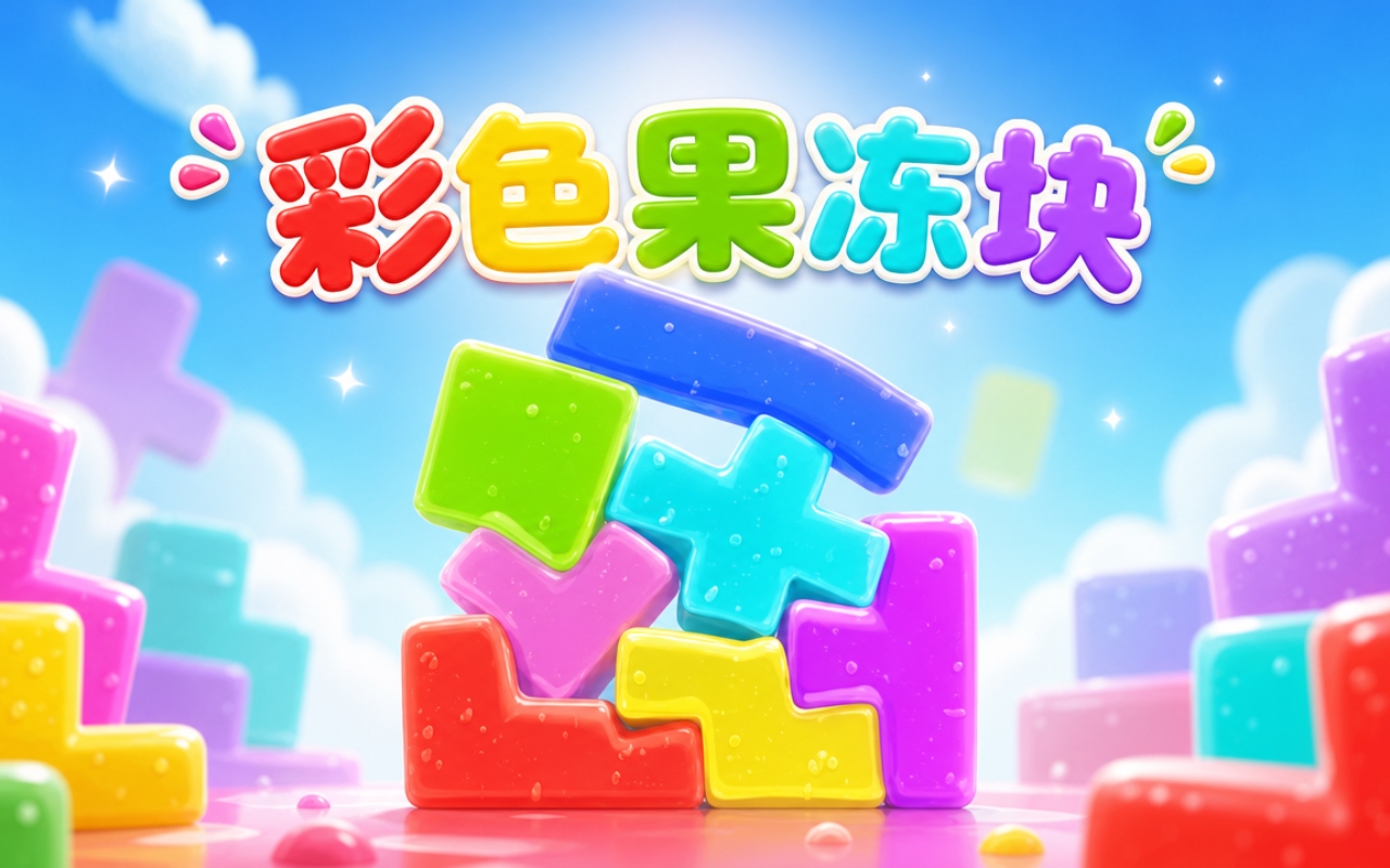 彩色果冻块