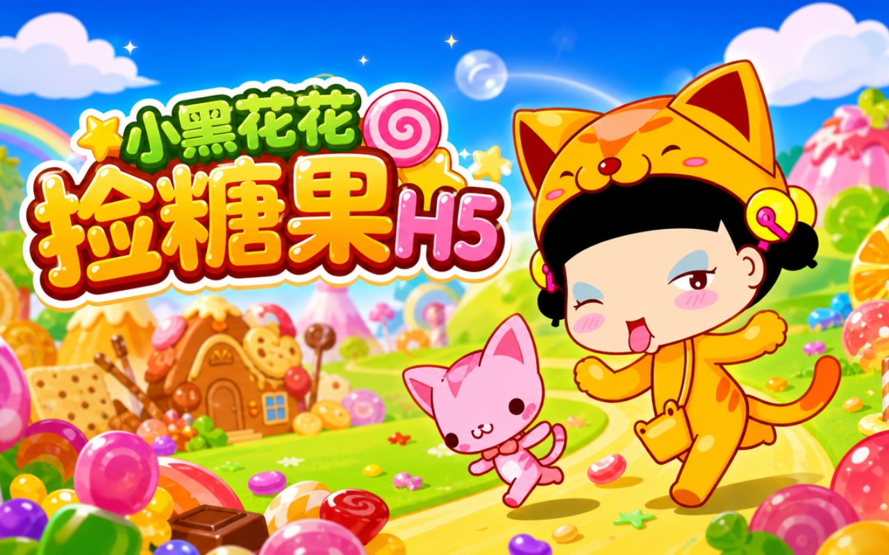 小黑花花捡糖果H5