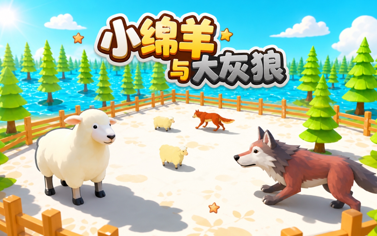 小绵羊与大灰狼