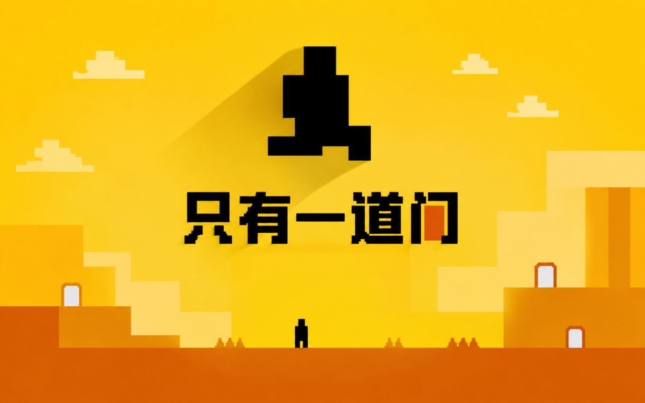只有一道门