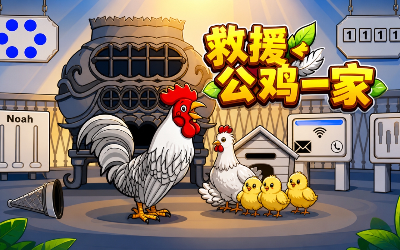 救援公鸡一家