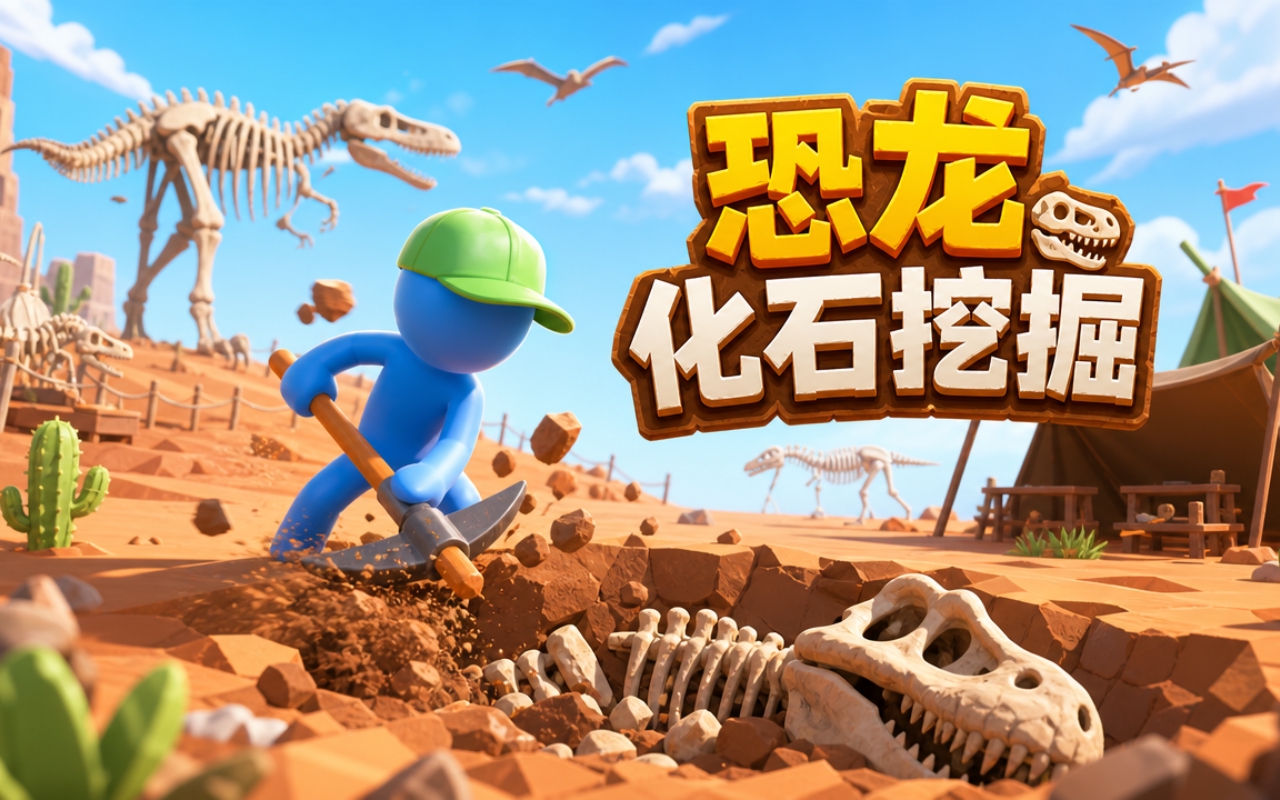 恐龙化石挖掘
