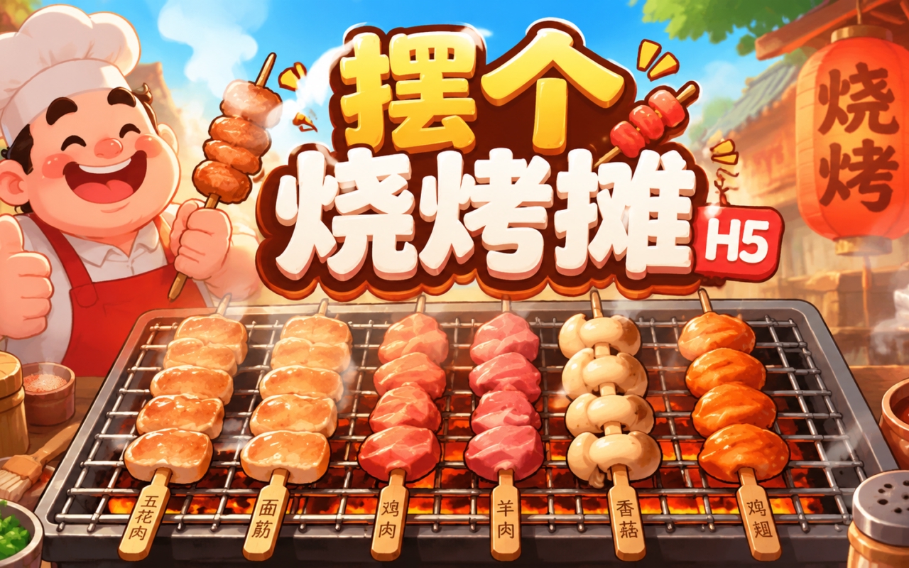 摆个烧烤摊H5