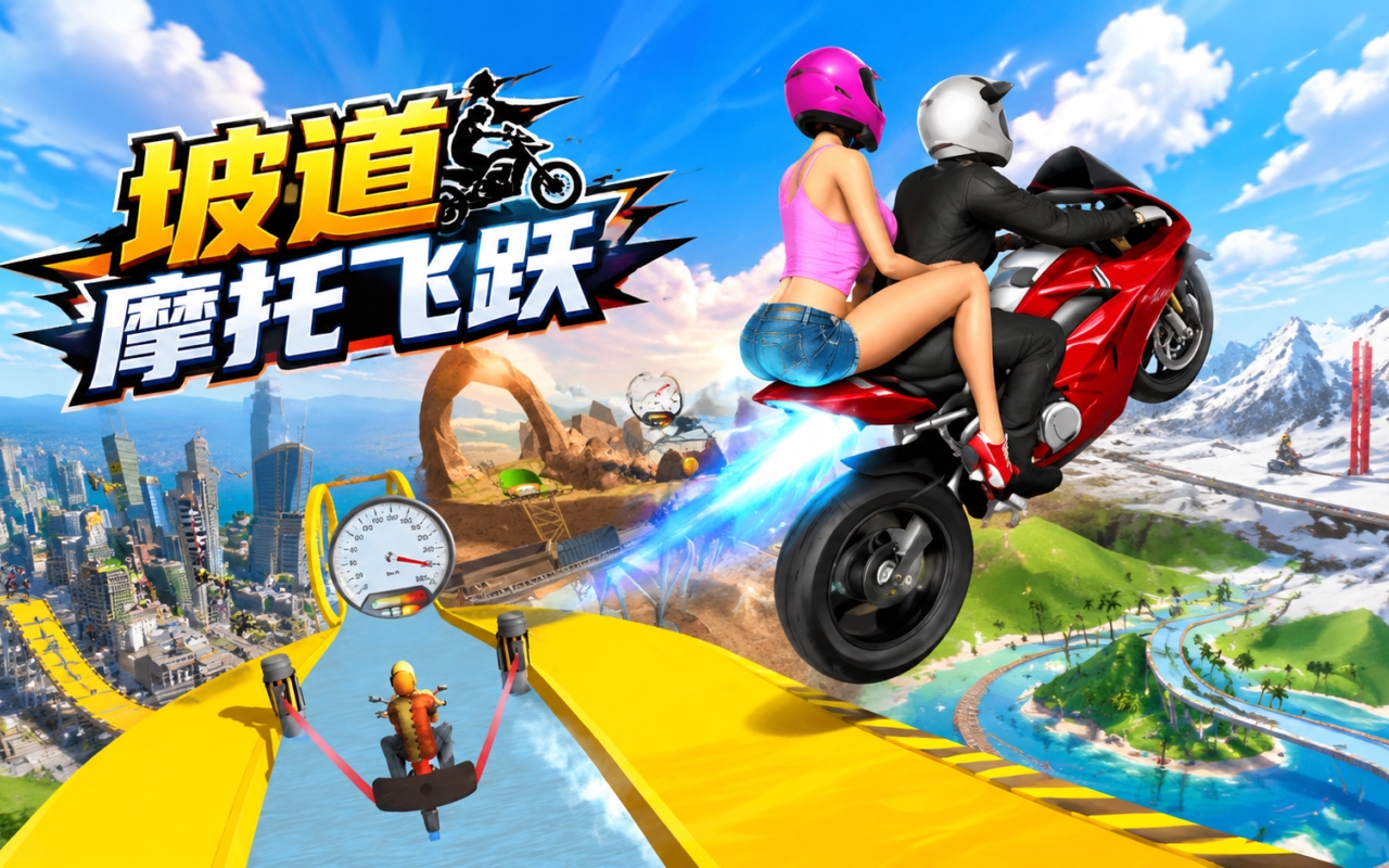 坡道摩托飞跃