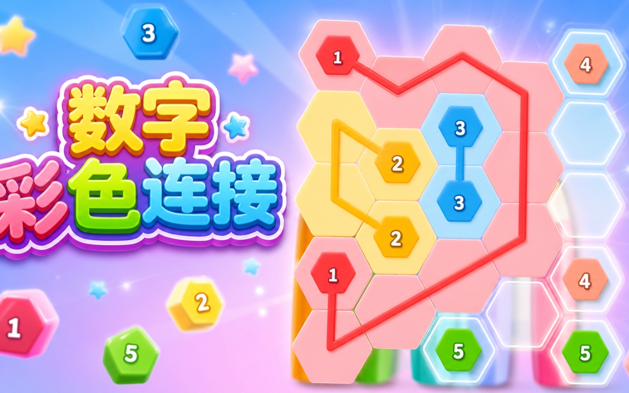 数字彩色连接
