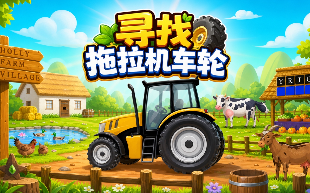 寻找拖拉机车轮