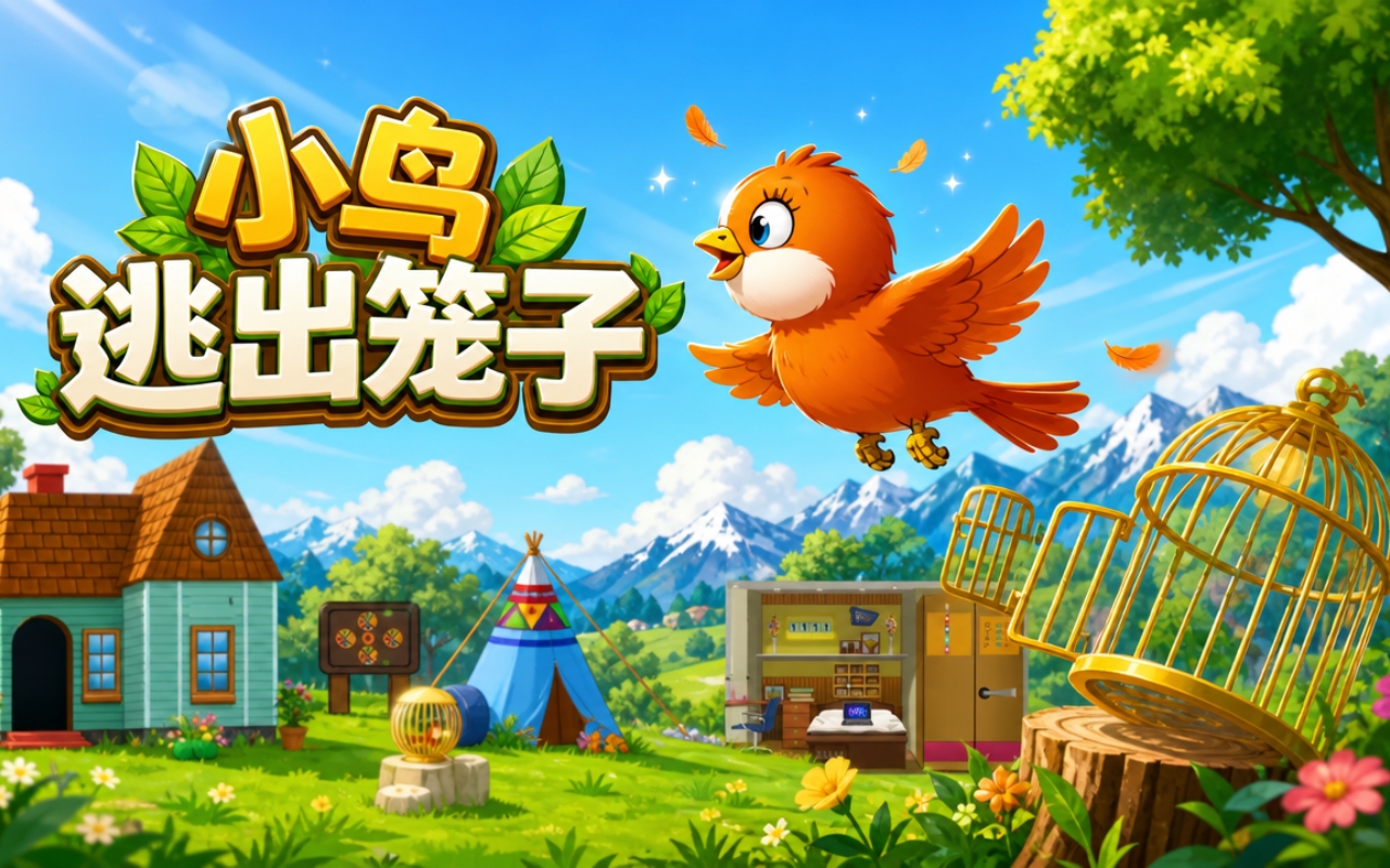 小鸟逃出笼子
