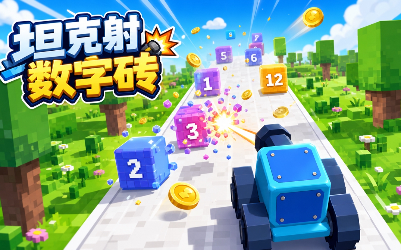 坦克射数字砖