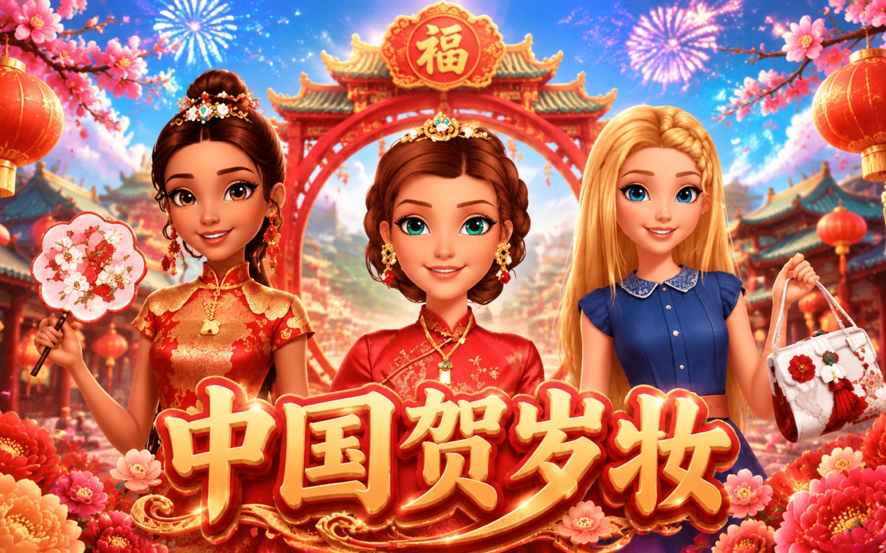 中国贺岁妆