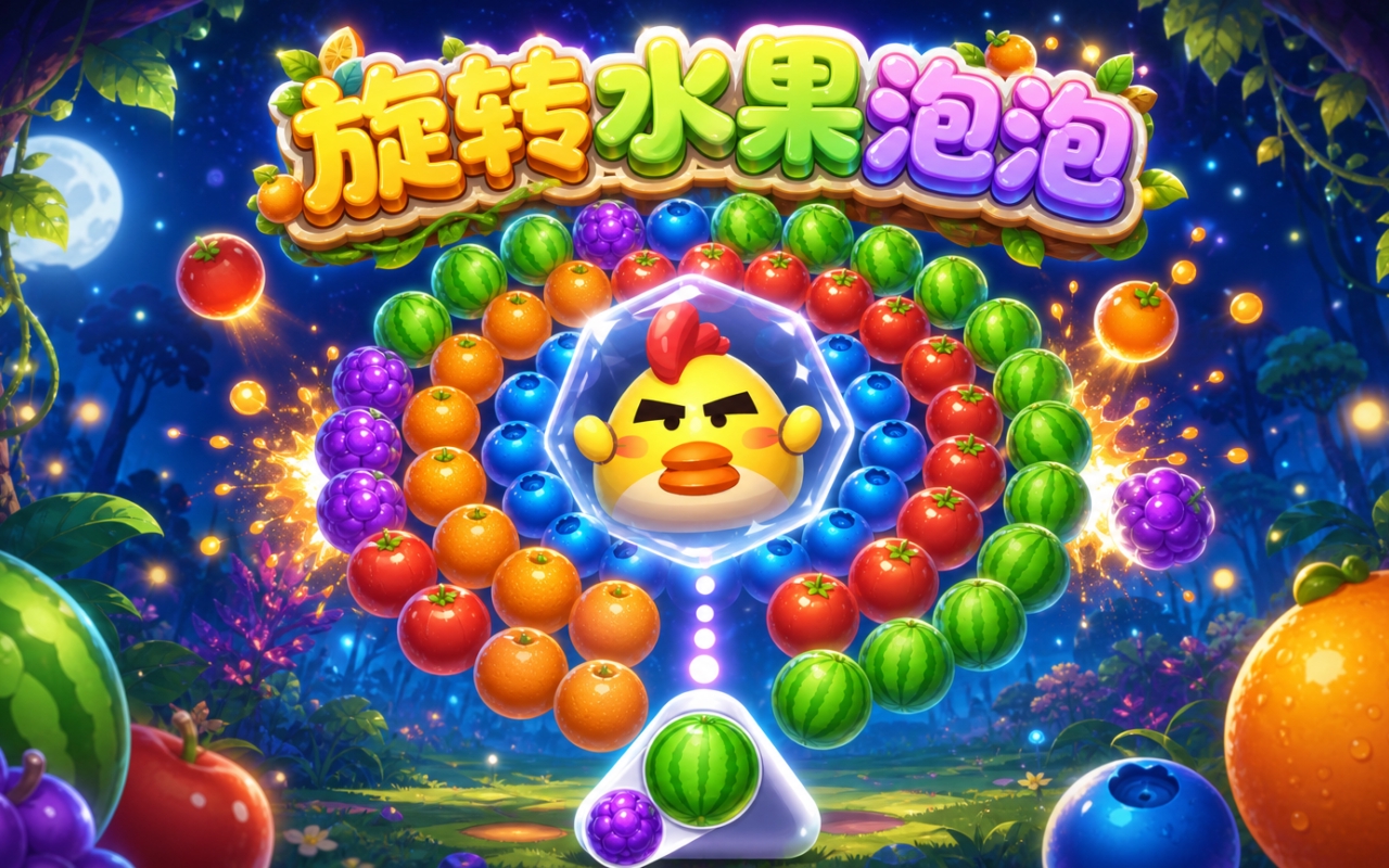 旋转水果泡泡