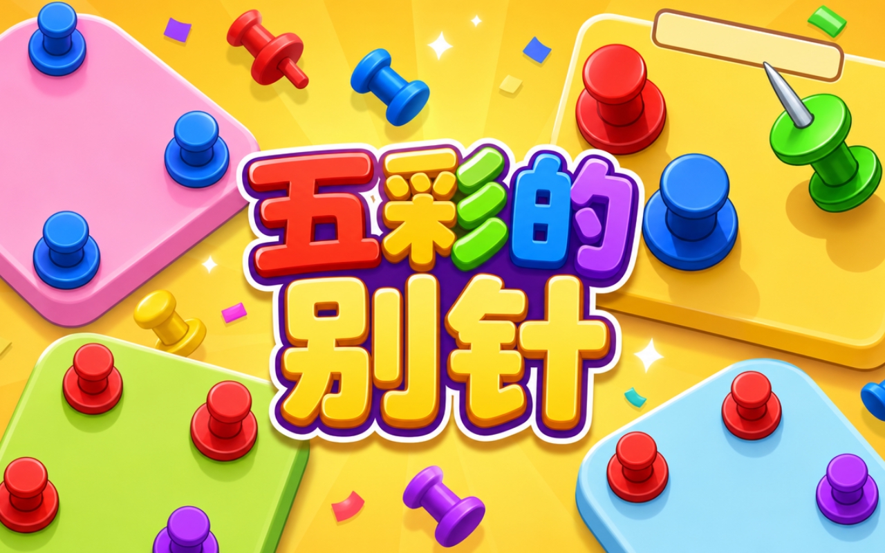 五彩的别针