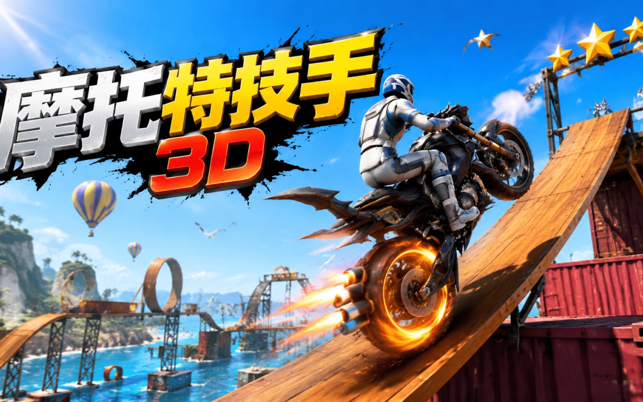 摩托特技手3D