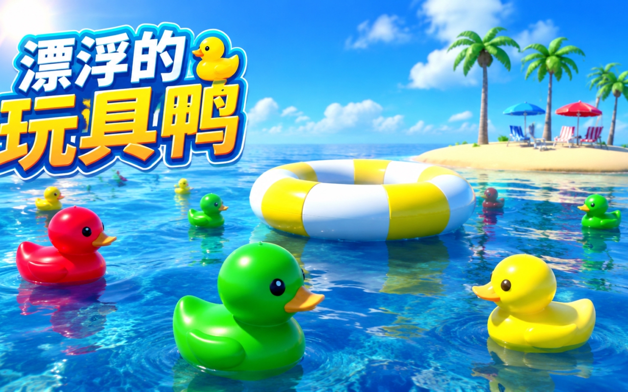 漂浮的玩具鸭