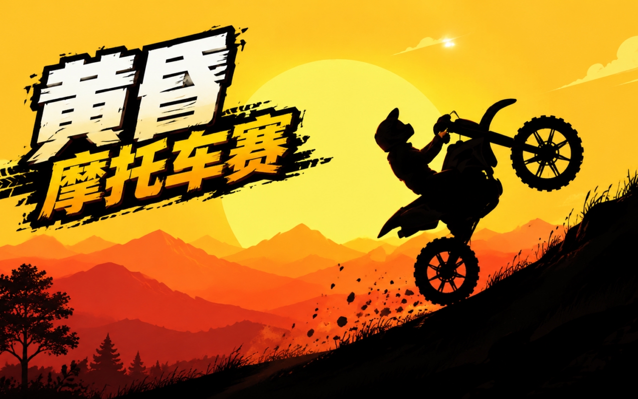 黄昏摩托车赛