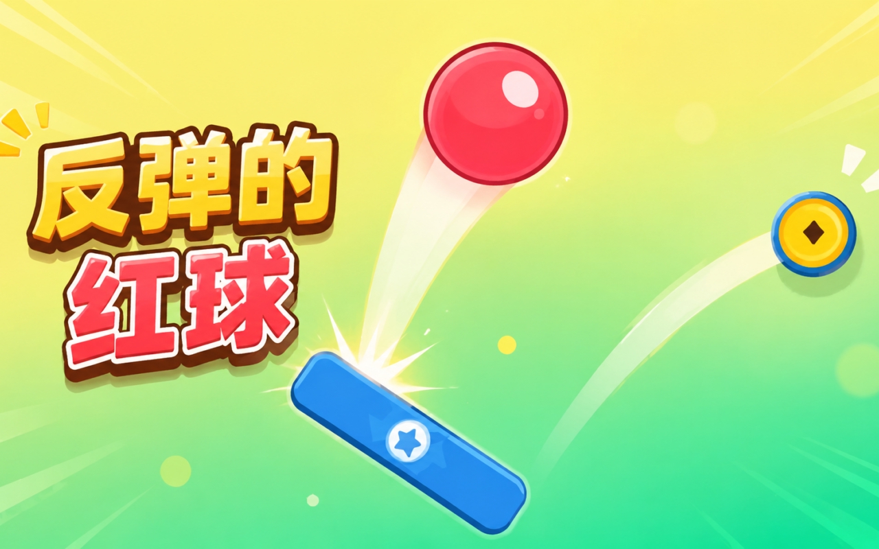 反弹的红球