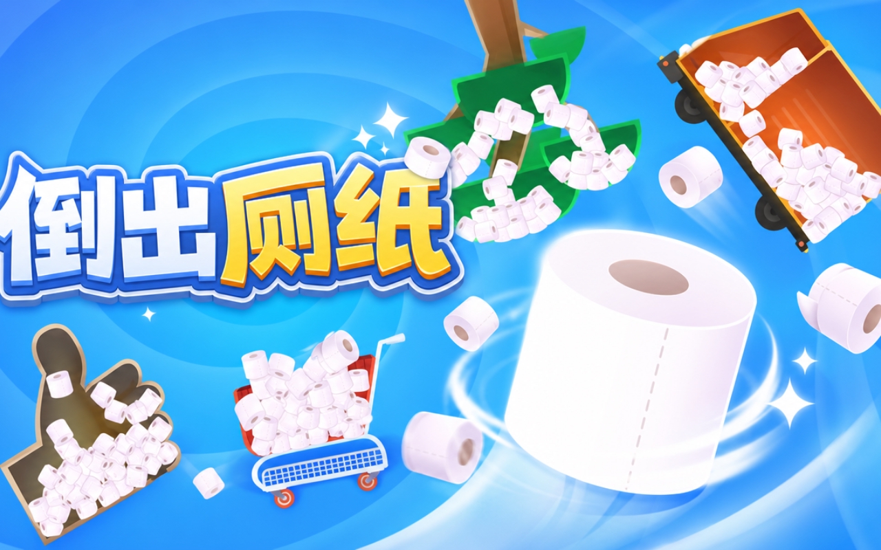倒出厕纸