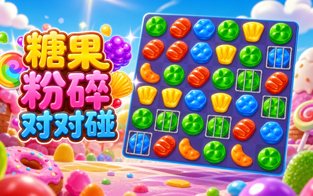 糖果粉碎对对碰