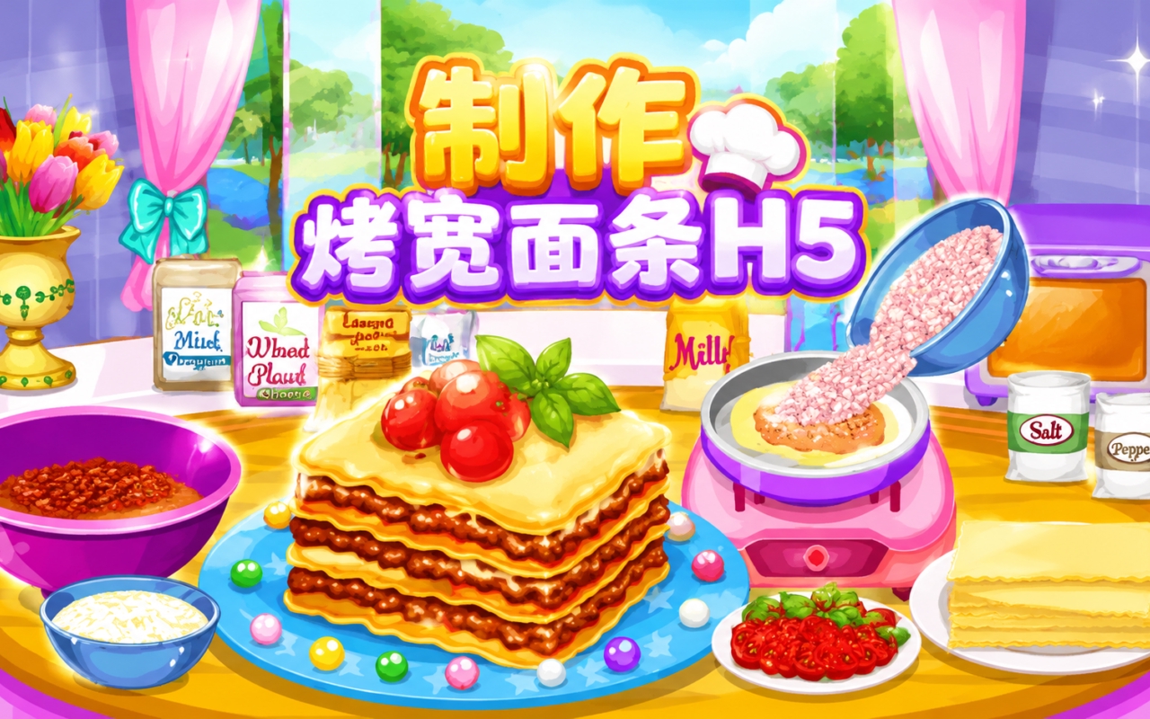 制作烤宽面条H5