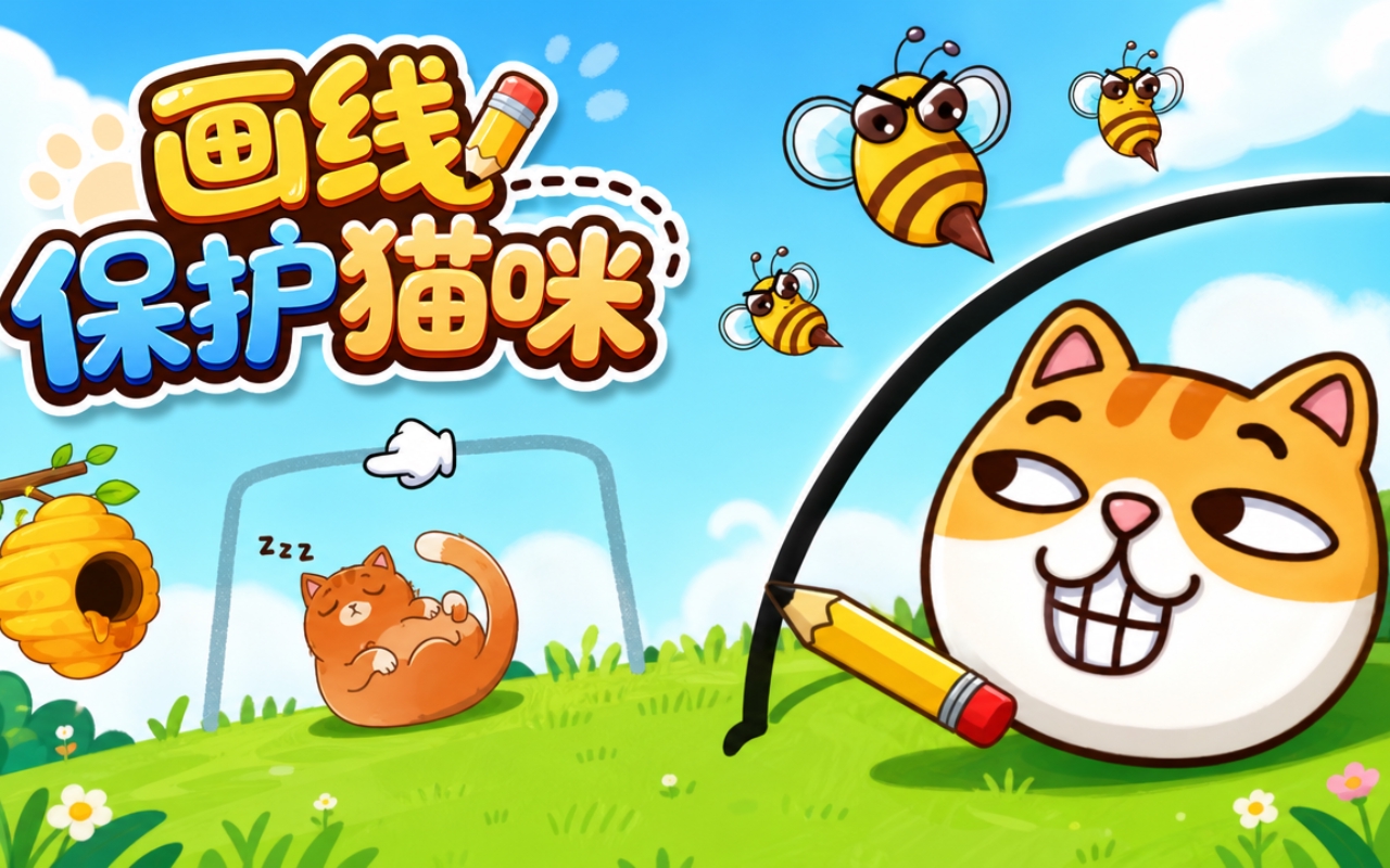 画线保护猫咪