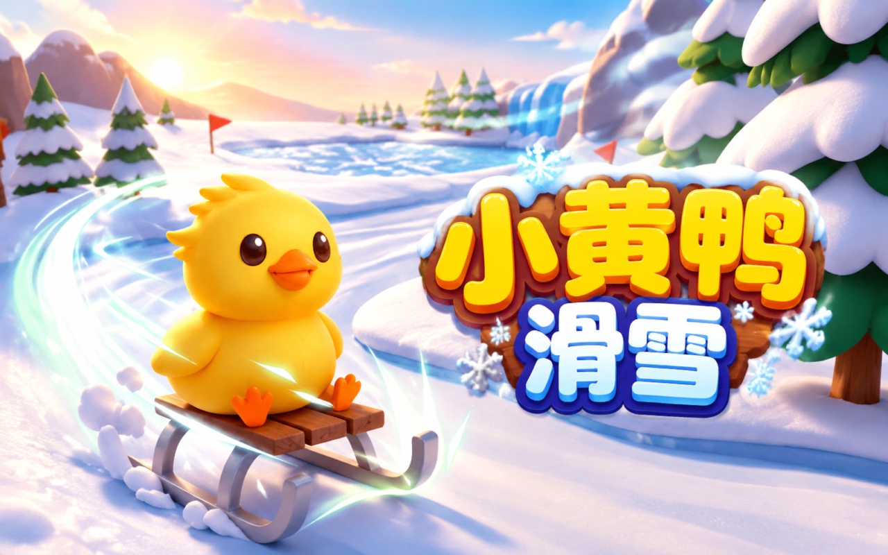 小黄鸭滑雪