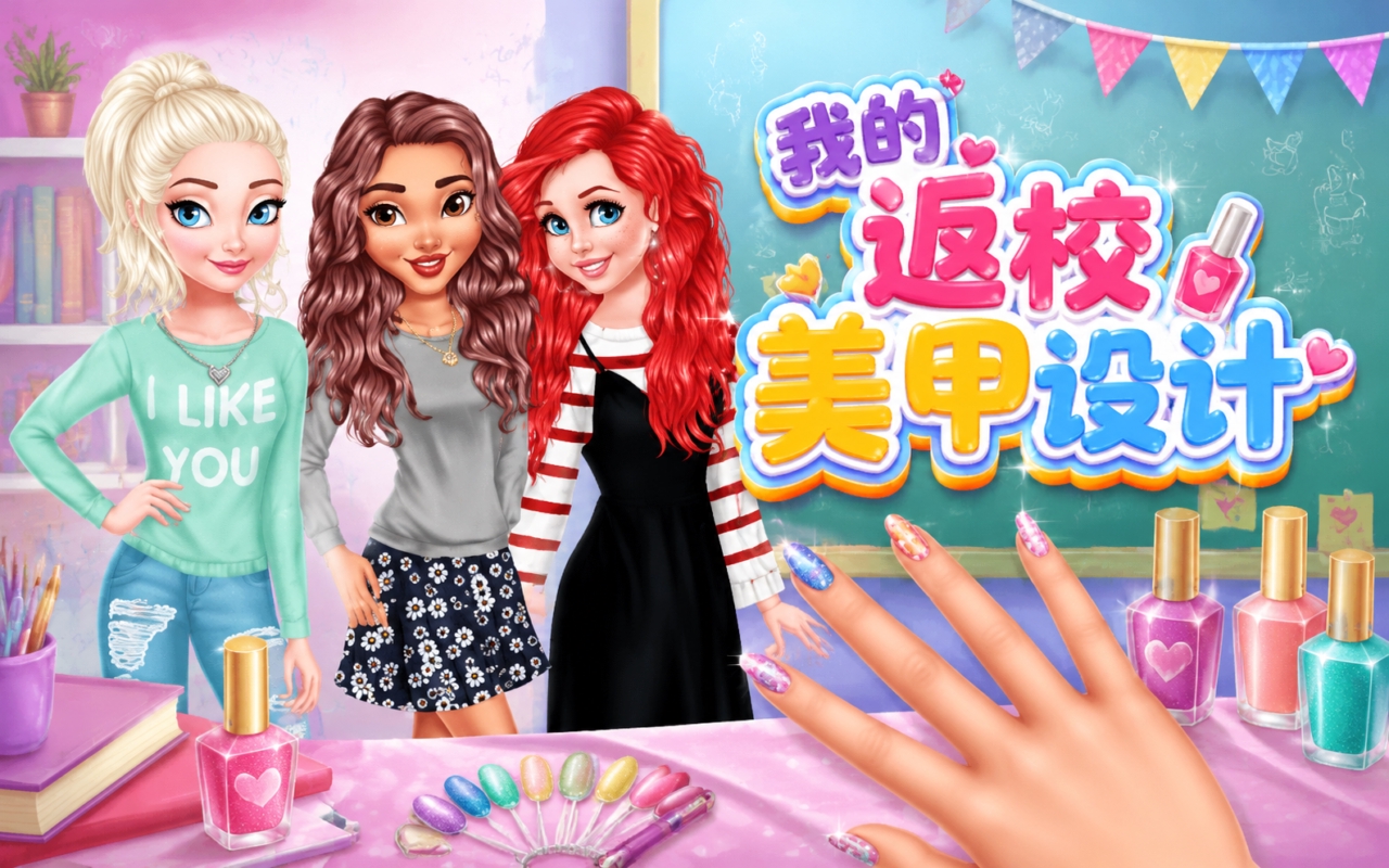 我的返校美甲设计