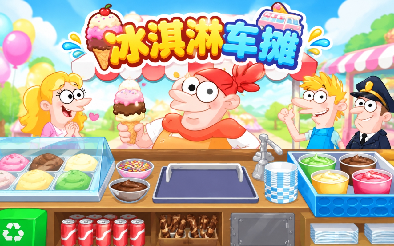 冰淇淋车摊