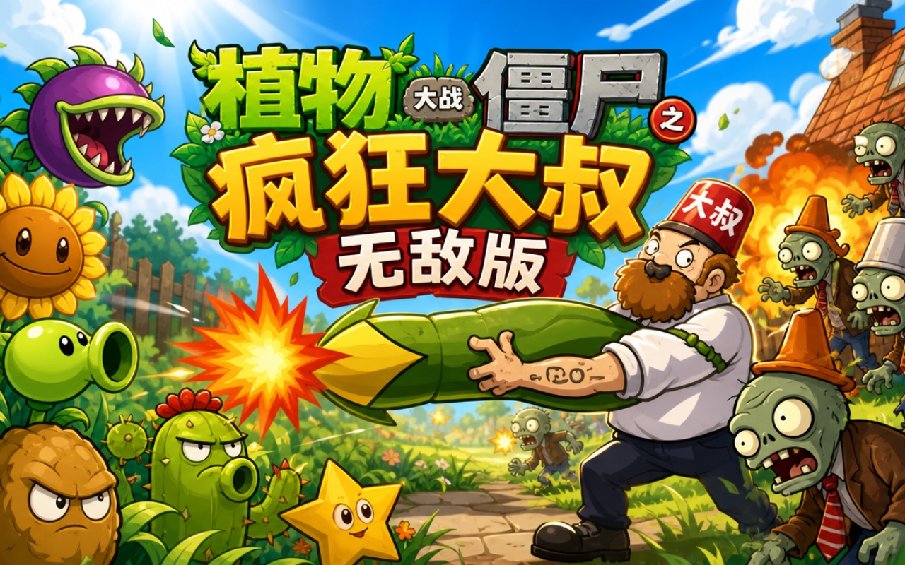 植物大战僵尸之疯狂大叔无敌版